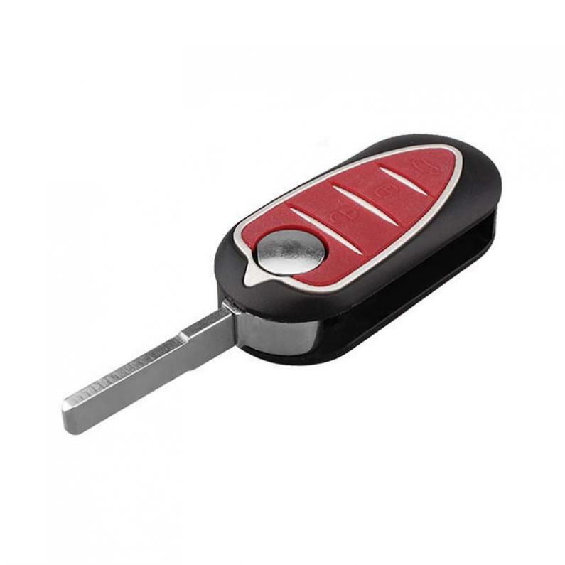 Casing cangkang kunci jarak jauh mobil 3 tombol casing kunci cocok untuk Alfa Romeo Mito / Giulietta 159 GTA