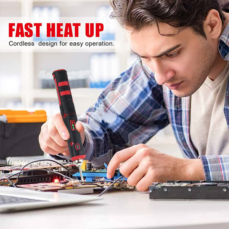 Frogbro sem fio ferro de solda temperatura ajustável lcd sensor toque termostato elétrico s ferramenta solda recarregável