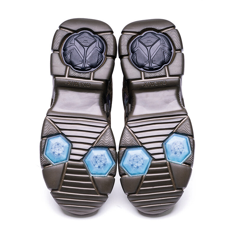 ONEMIX-zapatos de senderismo de alta calidad para hombre, botas tácticas militares, impermeables, de cuero, ligeras, para escalada al aire libre, pesca y Trekking