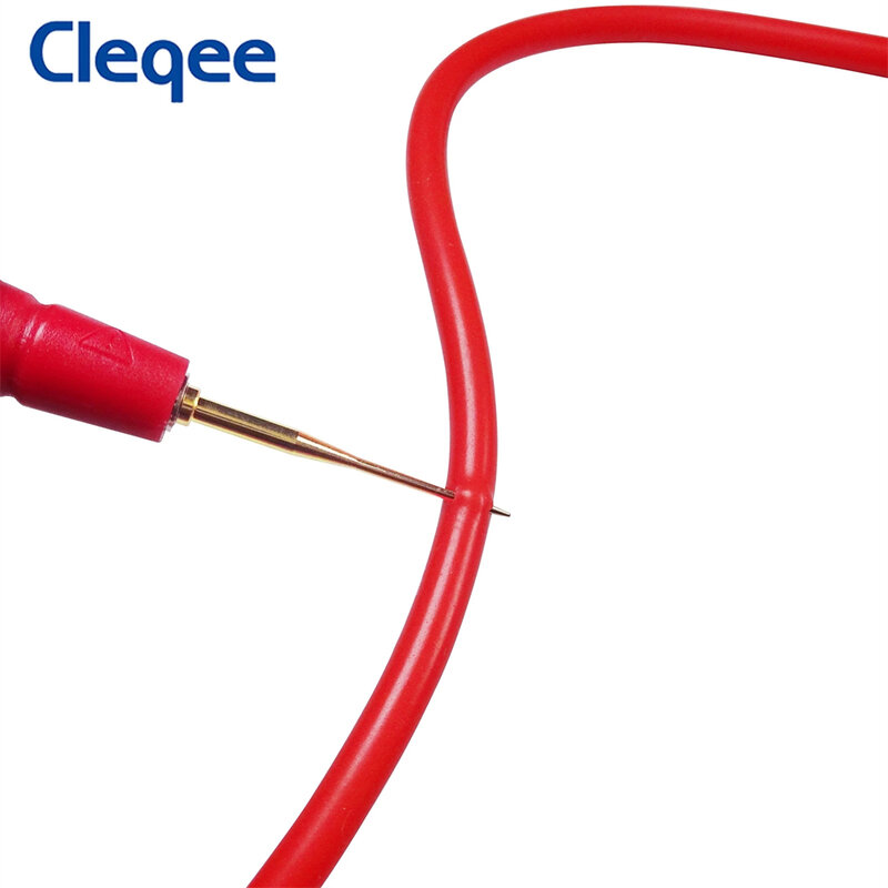 Cleqee-Sonda multímetro P8003, pluma de prueba multiusos, aguja dorada reemplazable, 2 piezas, 1 Juego