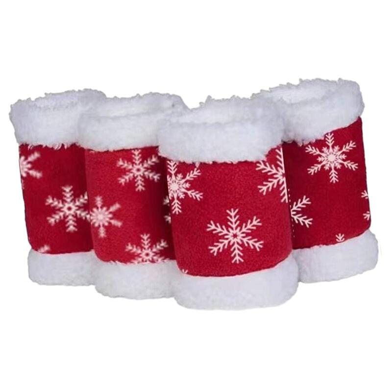 4pcs Horse Leg Wraps Reit zubehör Polar Fleece Fly Leg Stiefel Wrap für Jumping Dress Up Weihnachten Cosplay Vieh