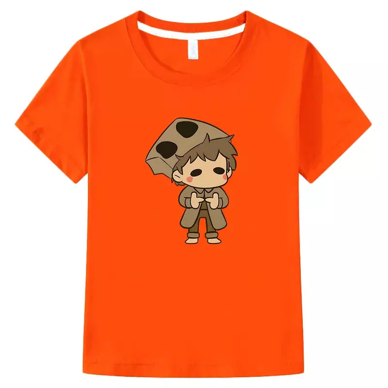 Camiseta de Manga corta para niños y niñas, camisa de Anime Kawaii, 100% algodón, estética, a la moda