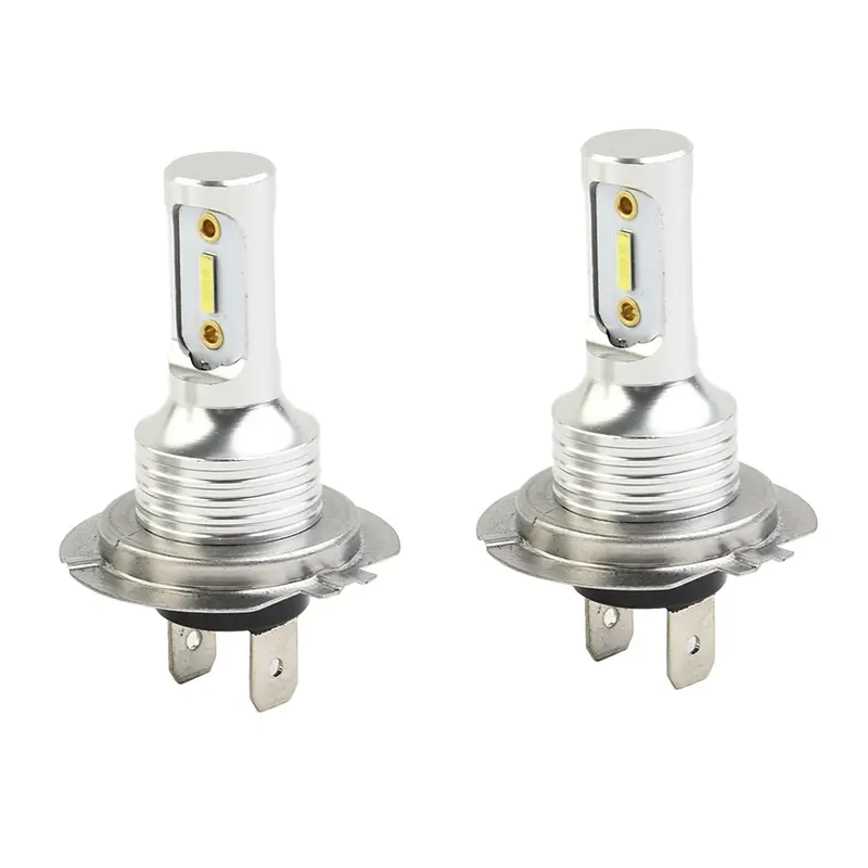 2pcs Set Car White H7 LED Headlight DC12-24V Super Bright 6000K High/Low Beam Lamp Automobiles Motorcycles Replacement