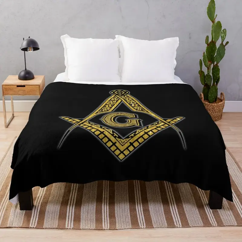 Одеяло Freemason (черно-золотистое) для младенцев
