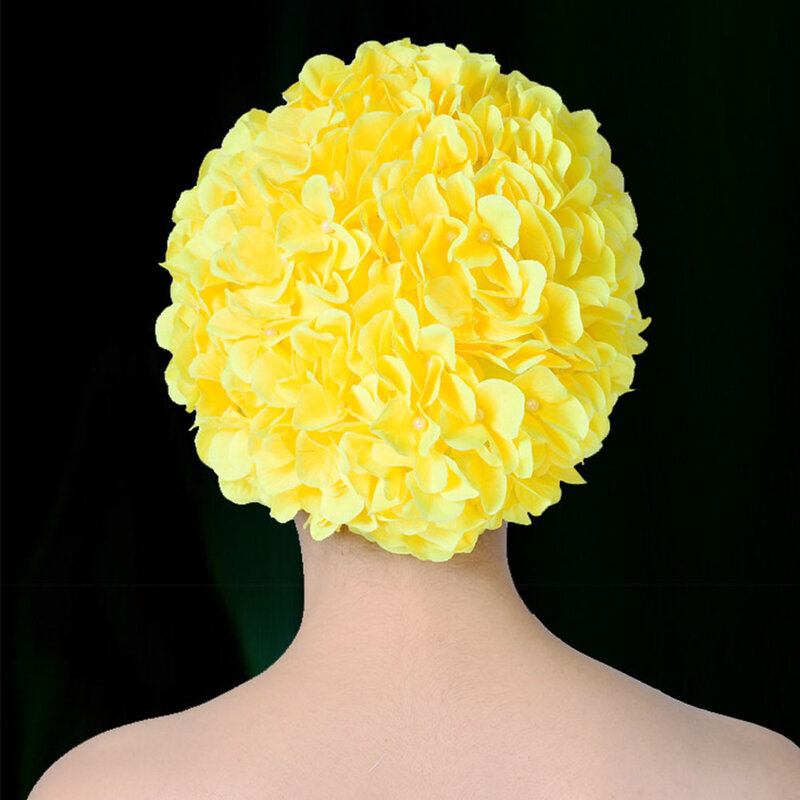 2024 kobiet ręcznie robionych czepek plażowych bez rozmiaru miękkie długie włosy oddychające do nurkowania unikatowa ochrona kwiat sportowy kapelusz basen kąpielowy