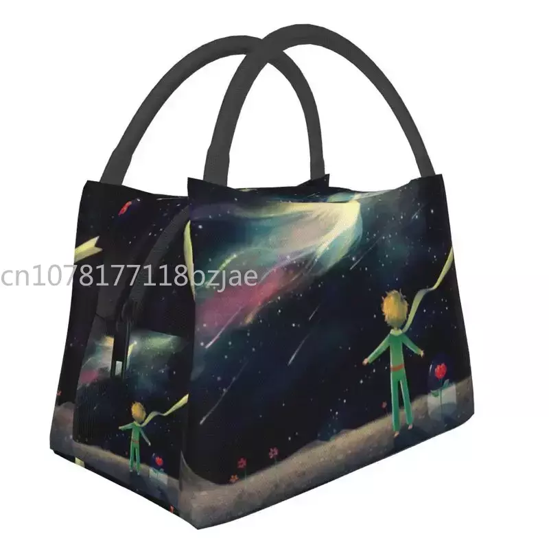 The Little Prince Insulated Lunch Bags for Women Resuable Fairy Tale Fiction Cooler Thermal Bento Box Work Picnic