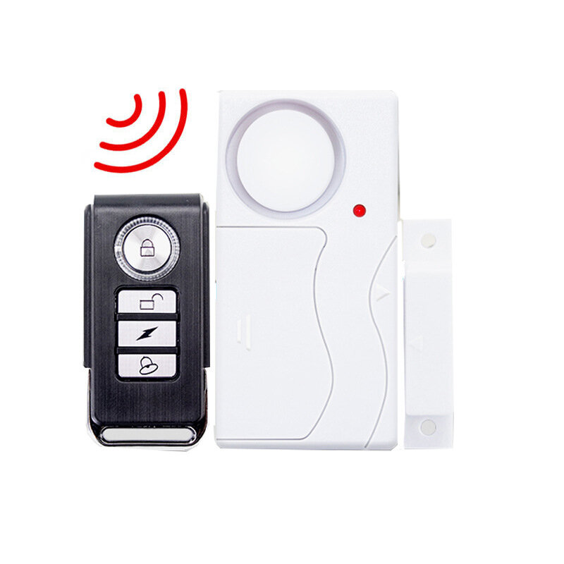 Chroniący przed zgubieniem detektor wibracji bezprzewodowy zdalny Alarm magnetyczne okienko drzwi przed kradzieżą dla bezpieczeństwa domu/hotelu/sklepu/szkoły
