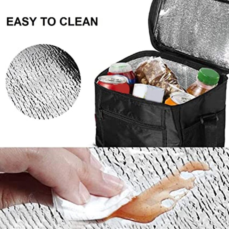 Aluminum Foil Oxford Cloth Ice Bag Cold Insulation Bag Picnic Insulation Bag Takeaway Delivery 10L