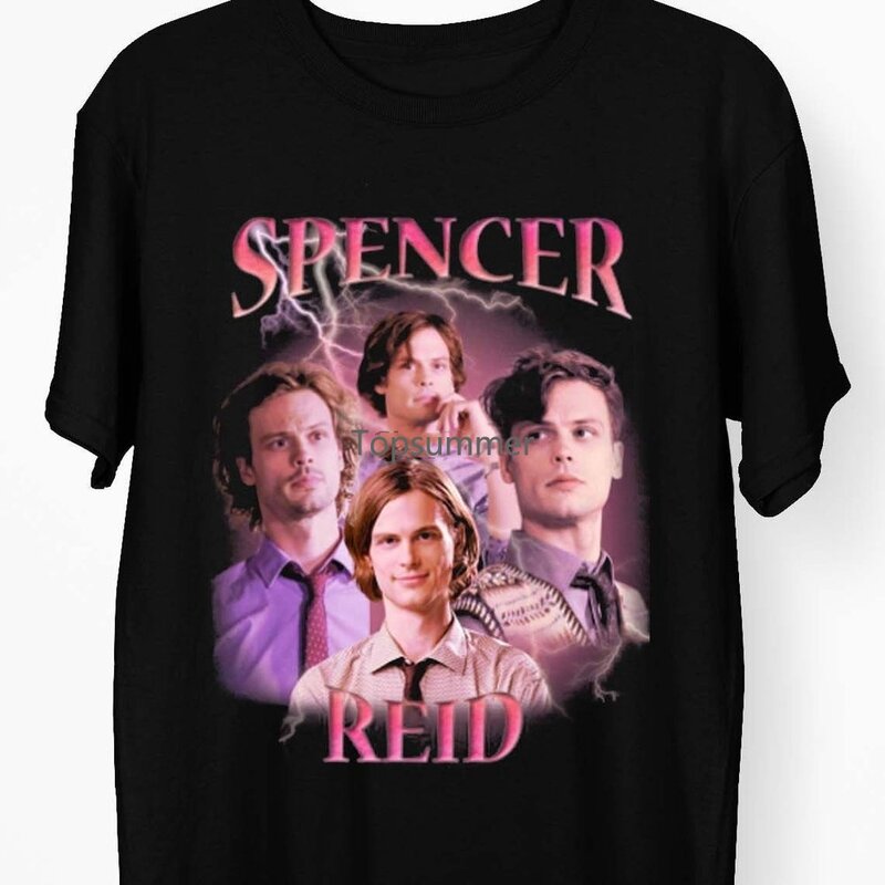 Kaus Vintage Spencer Reid kaus Criminal Minds Tv Series T Shirt Spencer Reid kemeja Criminal Minds