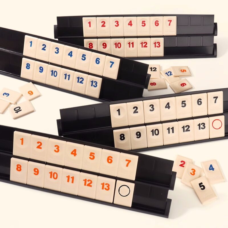 Mahjong estándar israelí, tarjetas digitales Mahjong, juego de mesa clásico Rummy, accesorios de juegos de mesa multijugador para reuniones de ocio