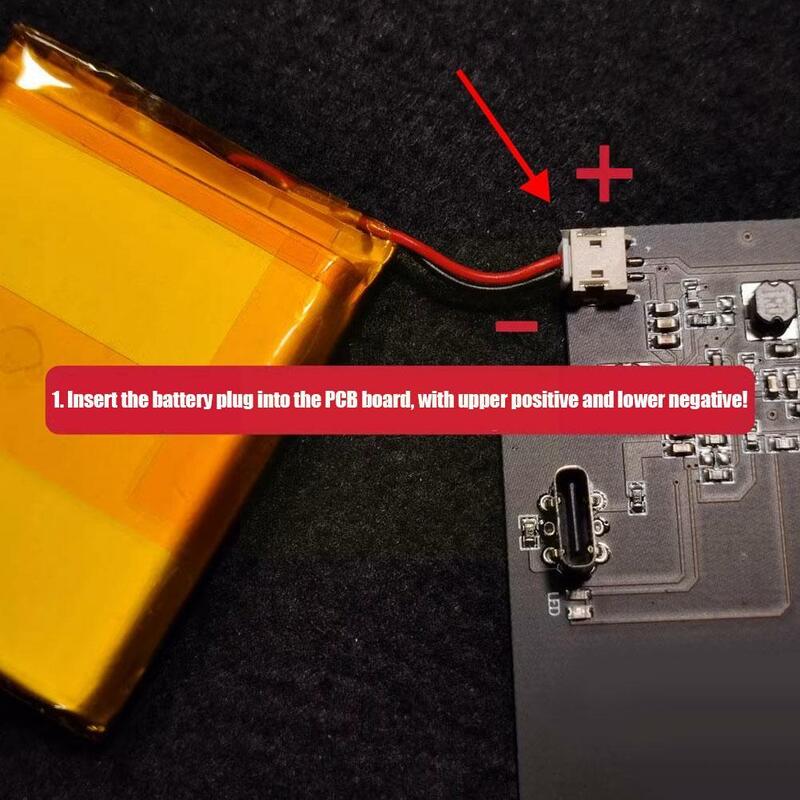 Baterai isi ulang 2500mAh USB-C untuk Nintendo Game Boy GB DMG baterai Lithium isi ulang R0J3