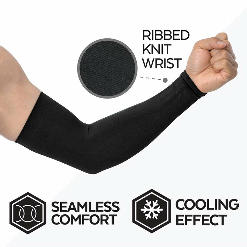 Proteção UV Cooling Arm Sleeves para homens e mulheres, mangas de compressão, basquete, corrida, ciclismo, pesca, golfe, Upf 50