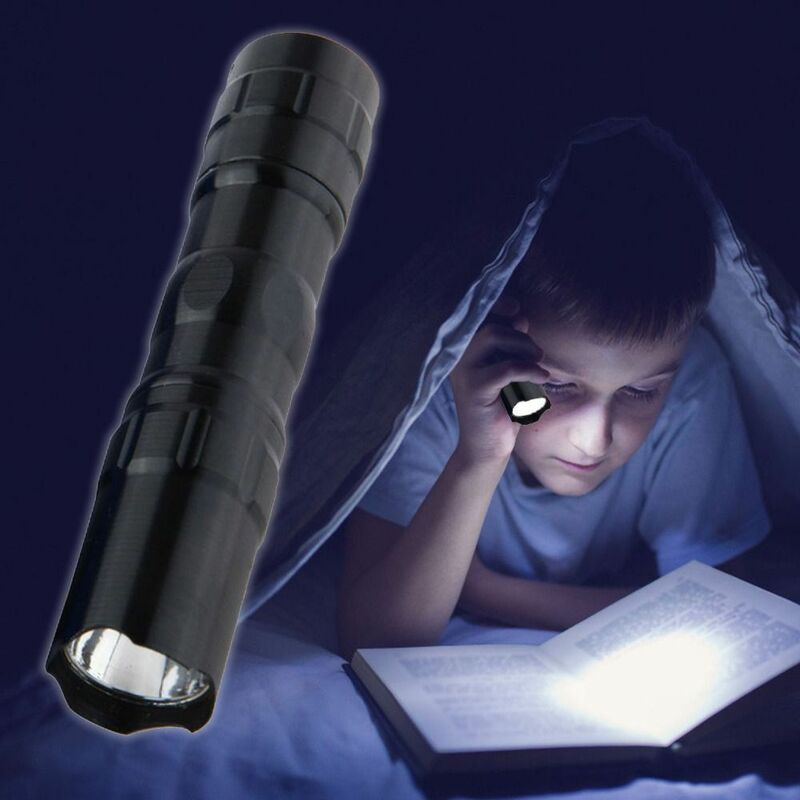 Senter Mini LED portabel, sangat terang untuk berkemah, alat mendaki menggunakan baterai, senter luar ruangan, lampu kilat sentuh
