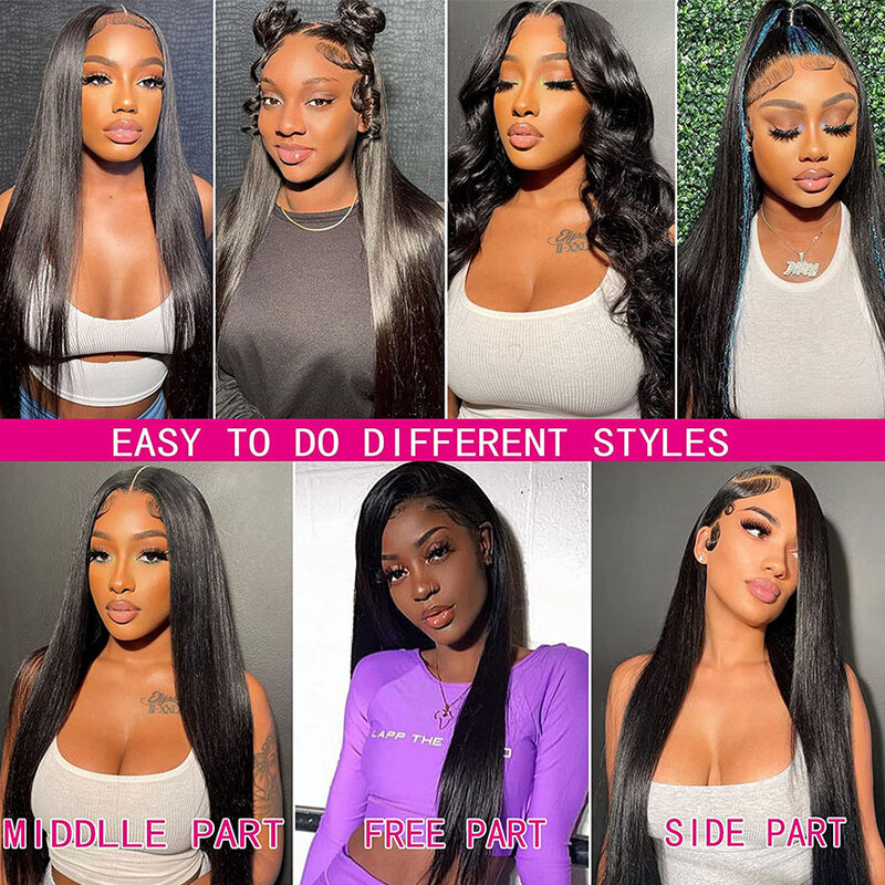5x5 HD Lace Closure Wig 40Inch Glueless Human Hair Wigs Straight Lace Front Wigs For Women 13x4 13x6 Hd Transparent Frontal Wig