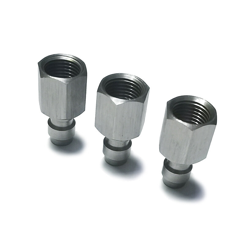 3pcs Quick Disconnect Charging Adaptor 8mm Male Pulg Coupler Connector Stainless Steel 1/8NPT M10*1 1/8BSPP