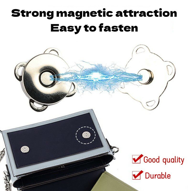 Magnetic Button Sewing Metal Magnetic Snaps Clasps Purse Handbags DIY Making Buttons Locks Plum Blossom Pin Clothes Craft Button