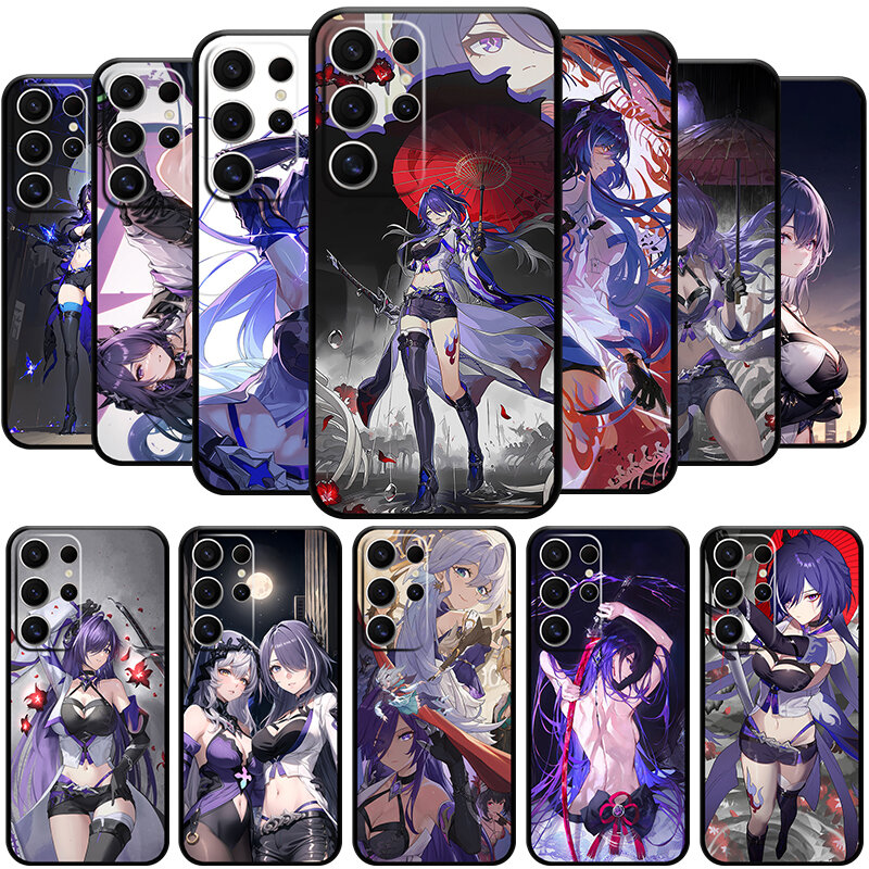 Acheron Honkai: casing ponsel karakter Star Rail, casing ponsel 5 BINTANG UNTUK SAMSUNG Galaxy S24 S23 Ultra S22 + S21 FE S20 A54 Note20Plus