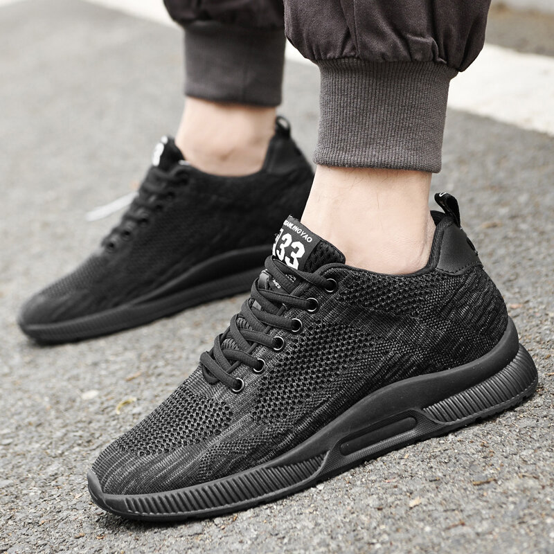 Men Sneakers Elevator Shoes Hidden Heels Breathable Heightening Shoes For Men Increase Insole 6CM Sports Casual Height Shoes 48
