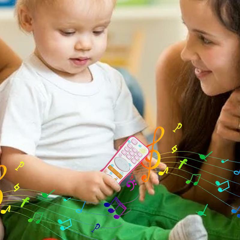 Brinquedo remoto educacional precoce TV, brinquedos musicais com luz e som, brinquedos Montessori criativos, brinquedos pré-escolares sensoriais para aniversário