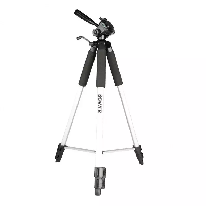 Bower Steady-Lift Heavy Duty Camera Tripod Stand with Quick Release, 3 Way Fluid Head, Up to 72 inch Tall, Portable Tripod for D