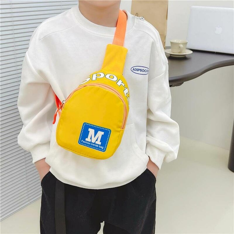 Nylon Kids Chest Bag Korean Style Large Capacity Outdoor Travel Shoulder Bag Coin Purse Sports Bag Children Crossbody Bag