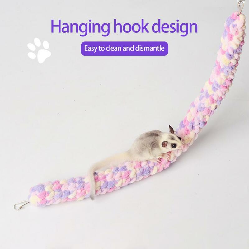60cm Parrot Climbing Rope Hamster Swing Toy Guinea Pig Hanging Braided Bird Chew Rope Sugar Glider Cockatiel Pet Stand Training