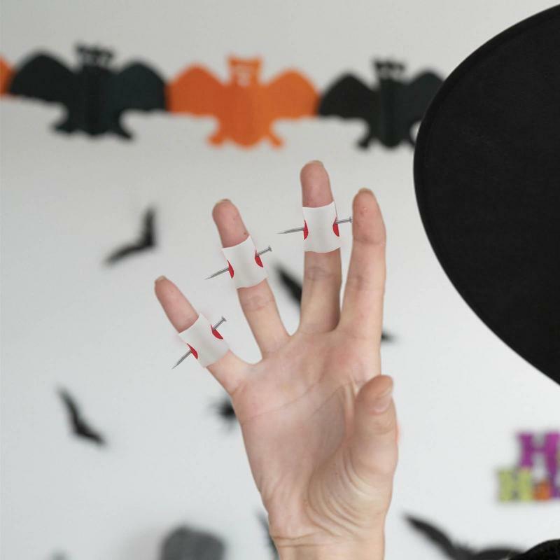 Nail Through Finger Trick creativo Halloween Prank Toys insanguinato Nail Thru Finger Prank For Prank Party April fakes Day And