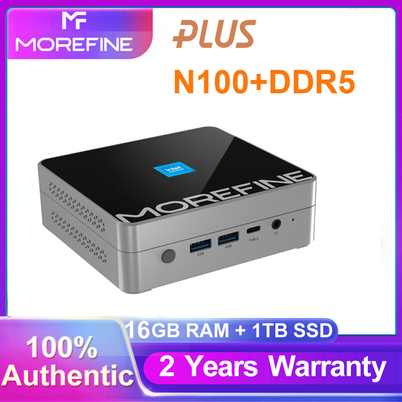 Morefine m9s mini pc intel n100 ddr5 tragbarer mini pc 2,5g dual ethernet port gaming mini computer hdmi2 dp 1,4 minipc bt 5,2