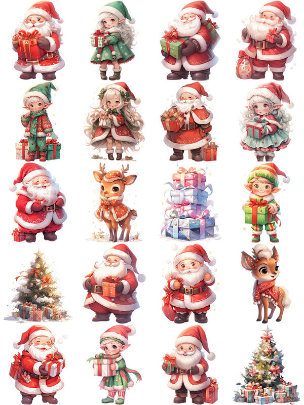 20Pcs/Pack Christmas Elf Sticker DIY Craft Scrapbooking Album Junk Journal Decorative Stickers