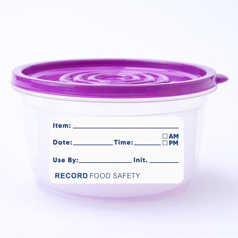 H05B Dissolvable Food Labels for Glass Plastic Containers Fridge Freezer Food Lables