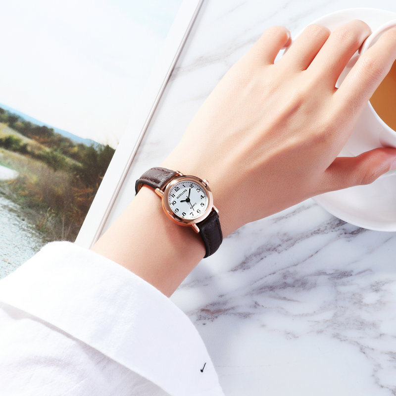 YIAKZE jam tangan Quartz wanita, arloji pergelangan tangan Digital tampilan LED kasual kronograf bercahaya tahan air