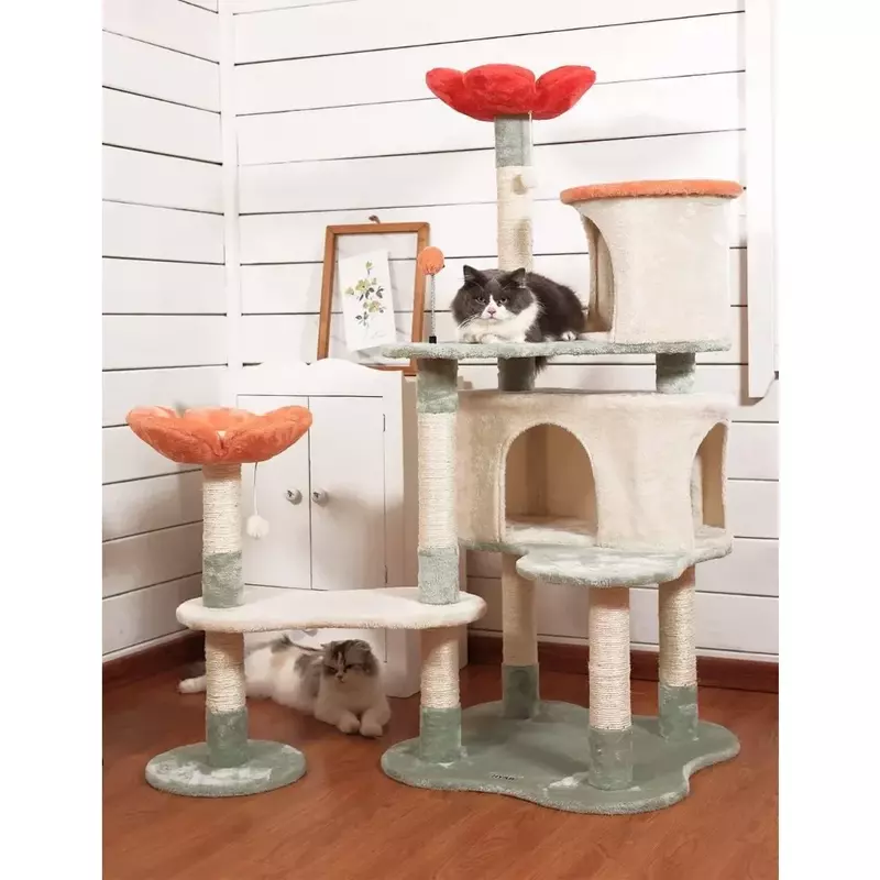 猫の木の塔の家具,ぬいぐるみ,子猫のプラットフォーム,スクラッチポスト,おもちゃのボール,ペットの家,家,部屋