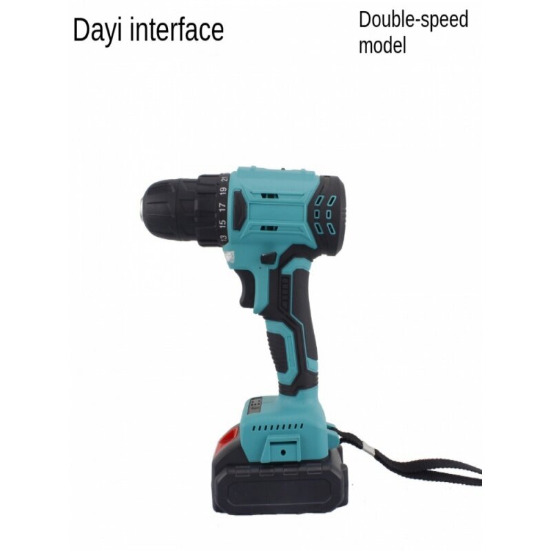 Industrial Household Speed Control Electric Hand Drill Cordless Drill Tool Lithium Battery Electric Switch Impact Pistol Drill E