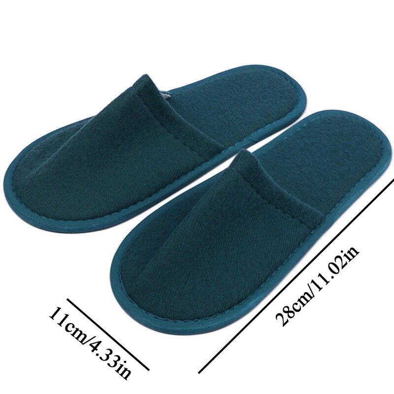 Zapatillas sanitarias desechables Unisex, calzado de viaje portátil, Color sólido, Universal, para interiores, envío rápido, 1 par