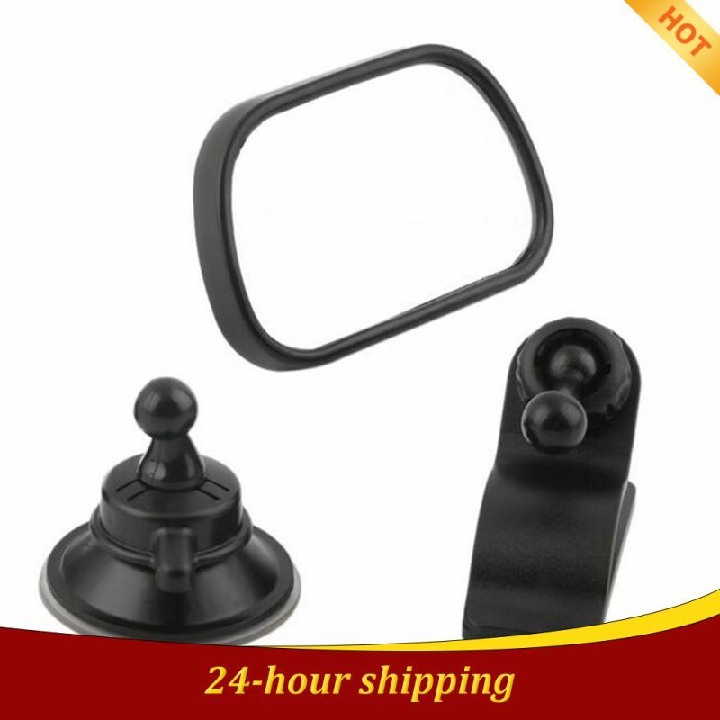 Adjustable Car Rearview Mirror Car Safety Back Seat Mirror Baby Child Safety Mirror Clip And Sucker Dual Mount Rearview Mirror