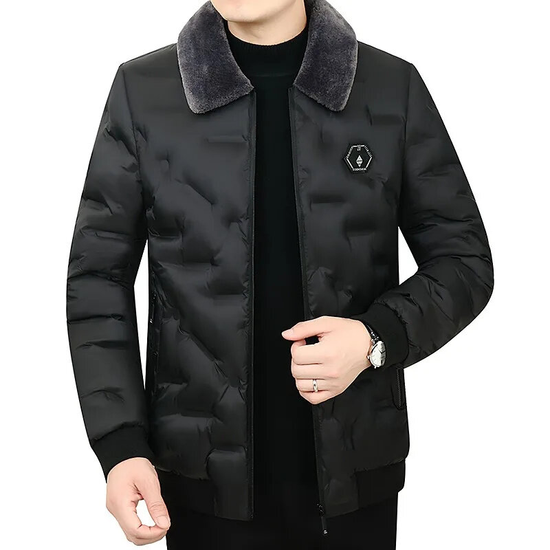 Jesienno-zimowa biznesowa kurtka męska 2024 ciepła wiatroszczelna Top bawełniany zagęszczony płaszcz wędkarski na zewnątrz wysoko wysokiej jakości odzież