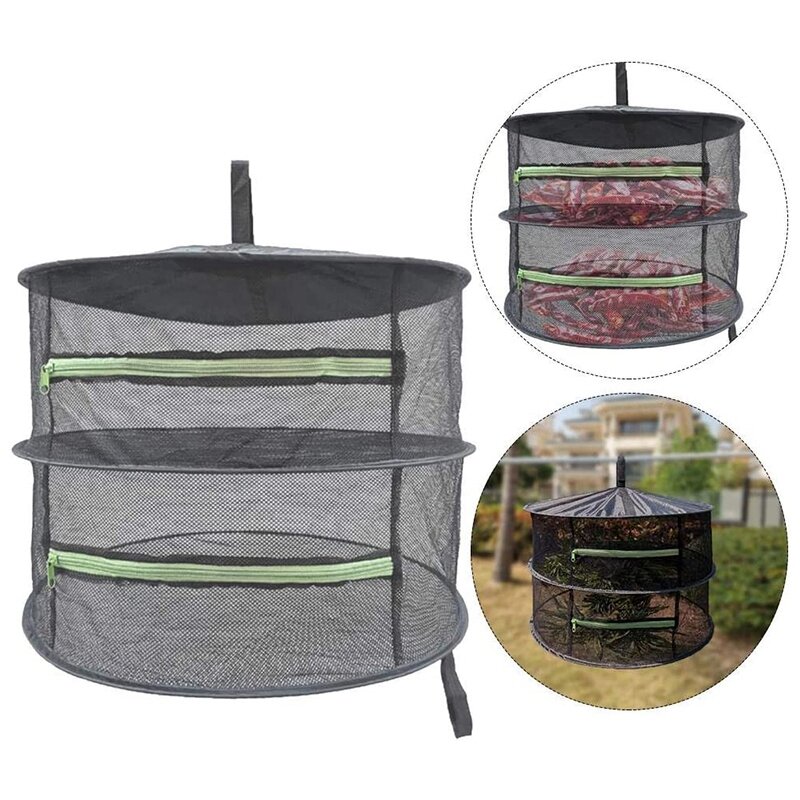 2-Layers Herb Drying Rack,Food Dryer,Mesh Drying Rack,Mesh Net Dryer,Net Dryer, Drying Rack Hanging,Collapsible