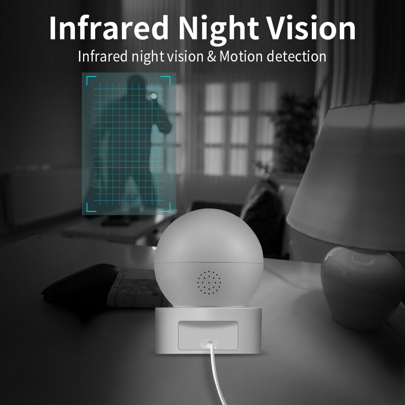 PGST Tuya สมาร์ท IP Wi-Fi Baby Monitor การเฝ้าระวังสำหรับความปลอดภัยในบ้านกล้องสมาร์ท Life App ควบคุมการมองเห็นได้ในเวลากลางคืน T57A