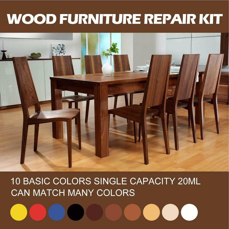 Wood Repair Kit Floor Repair Wood Filler 14 PCS TouchUp Furniture Repair Kit Furniture Scratch Kit For Table Door Cabinet