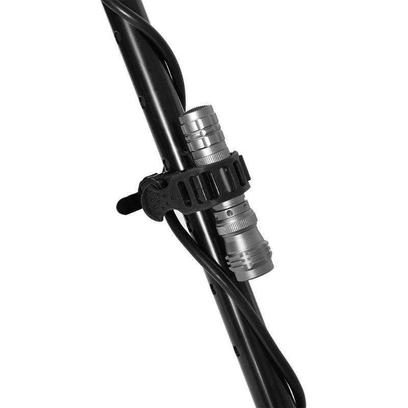 Detector metales Soporte para linterna bicicleta Fácil sostener Rotación 360 ​​​​° ajustable