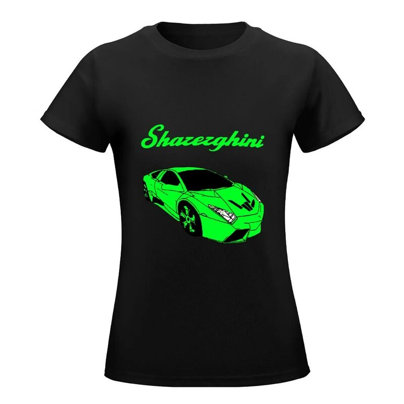 Camiseta Sharerghini infantil preta, roupa estética, tops de verão, camisetas gráficas femininas, compartilha o amor