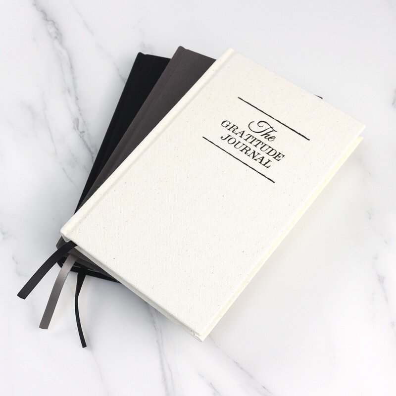 Cuaderno de negocios de tela personalizado, diario planificador, diario con estampado de papel de aluminio
