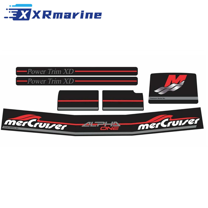W/Red Rams Sticker Set for Mercruiser The Most Complete Alpha One Gen Two Red 37-861431A98 861431A98