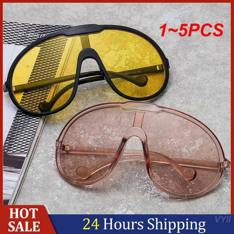 Gafas de montar de 1 a 5 piezas, lentes duraderas de varios colores, espejo antipolvo, transparentes y brillantes, Uv400, divertidas, accesorios de ropa