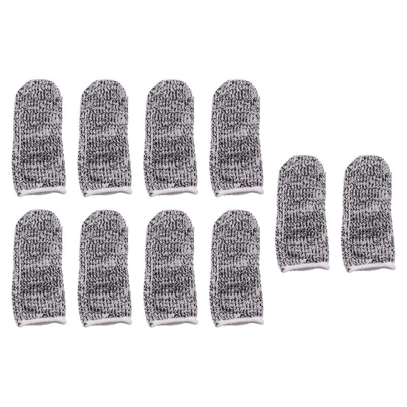10x Finger Thumb Gloves Nonslip Cut Resistant Hand Covering Breathable Wrap Tools Compression Finger Sleeves Worker Finger Cover
