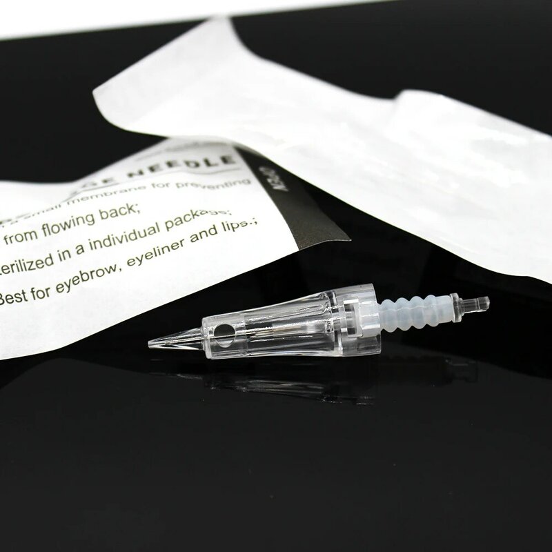 KZBOY Clip In Sterile Patrone Nadeln mit 0,30mm Durchmesser Microblading Klingen für Permanent Make-Up Maschinen
