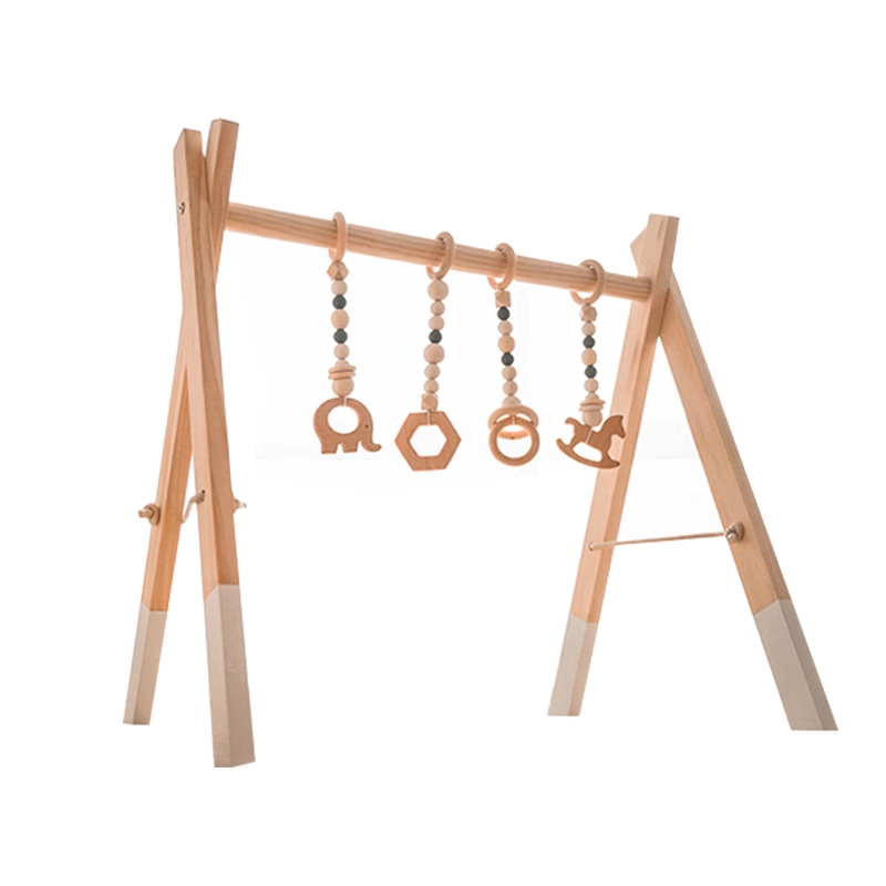 Xihatoy-木製の赤ちゃんの体育館のおもちゃ,4つのハンガー,おもちゃ,新生児の装飾,幼児の教育
