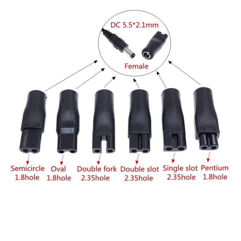 8 PCS Power Cord 5V Replacement Charger USB Adapter Suitable for All Kinds of Electric Hair Clippers