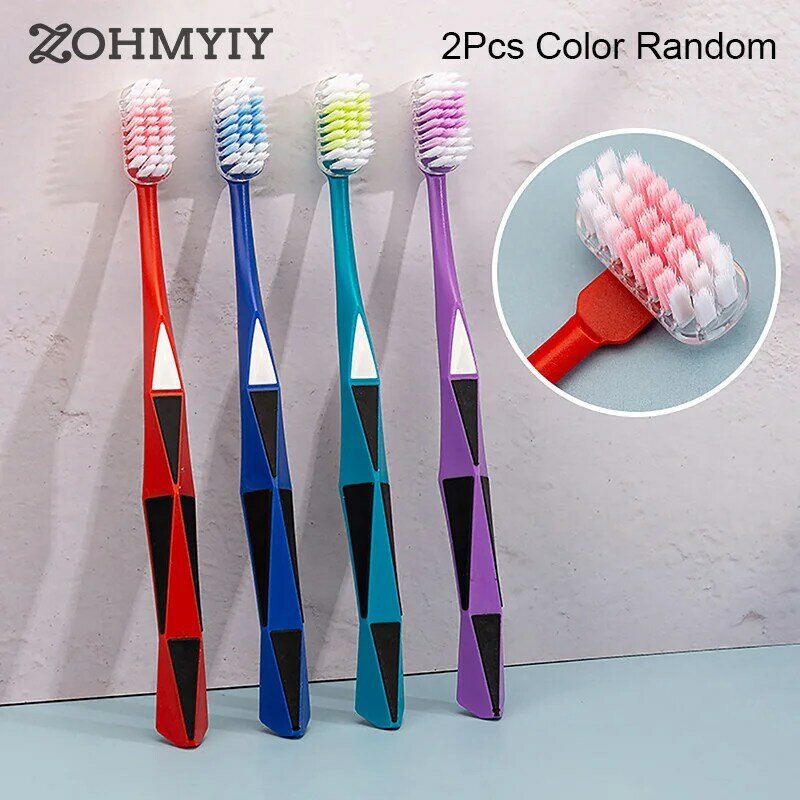 2PCS Soft Bristled Toothbrush Rotating Head Scraping Tongue Coating Tongue Coating Toothbrush Oral Cleaning Tools