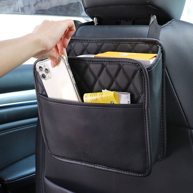 Многофункциональная сумка для хранения на сиденье автомобиля, кожаный мешок для хранения, мешок для мусора для Audi A8, автомобильные аксессуары, автомобильная защита интерьера